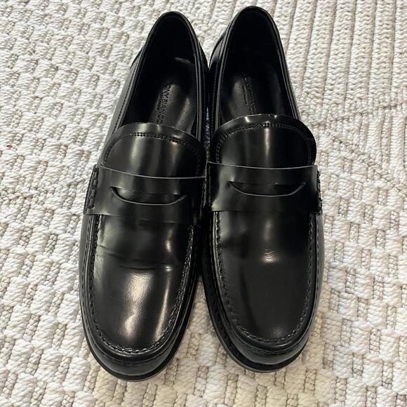 Tony Bianco Zac Black Hi Shine Loafers - Picture 2 of 5